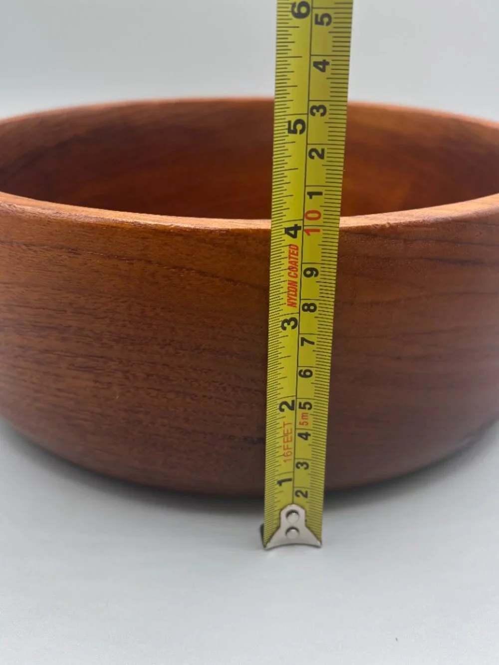 Vintage Genuine Teak Wood Salad Bowl 9.5